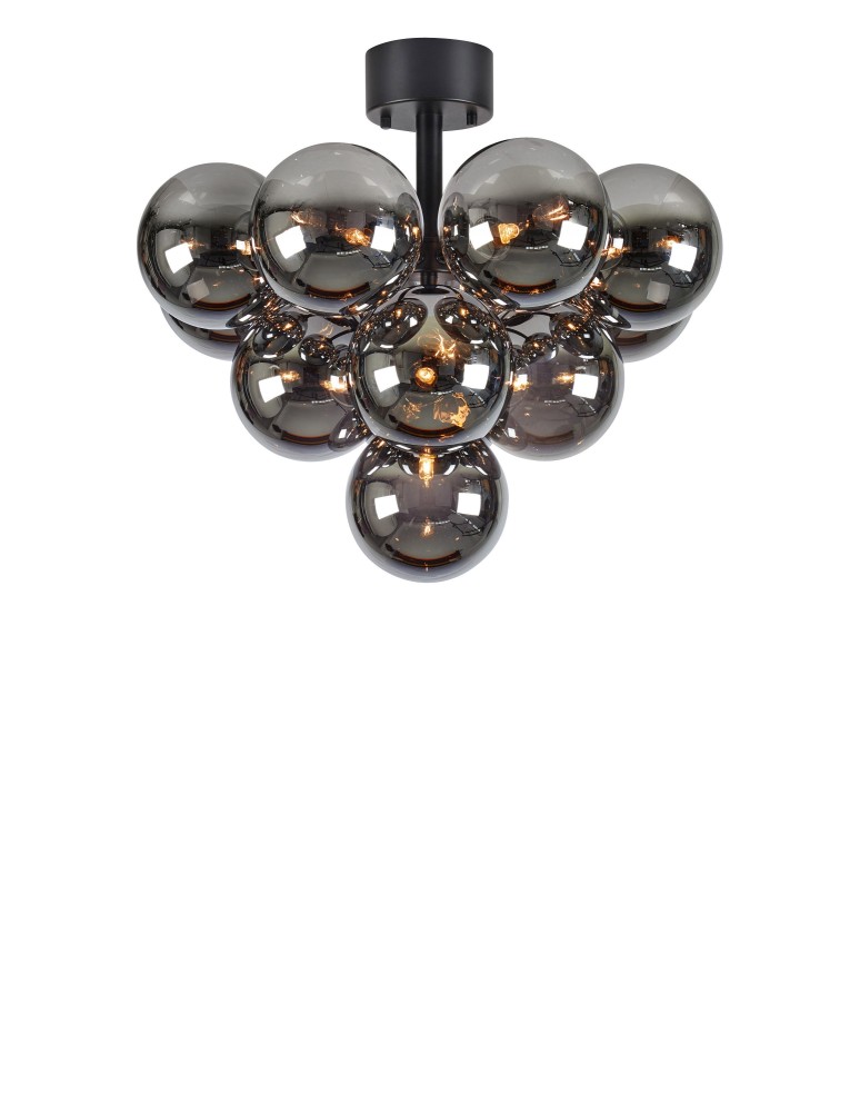 Scandinavian style ceiling lamps - Markslojd MERLOT Ceiling Light 13L Black Matte/Smoky 108845 - product kolory-swiatla.pl 1