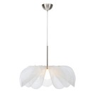 Boho pendant lamps - Markslojd STYRKA Pendant 1L 75cm Satin Nickel/White 108818 - product 1