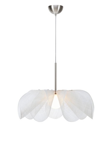 Markslojd STYRKA Pendant 1L 75cm Satin Nickel/White 108818