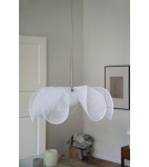 Boho pendant lamps - Markslojd STYRKA Pendant 1L 75cm Satin Nickel/White 108818 - product 2