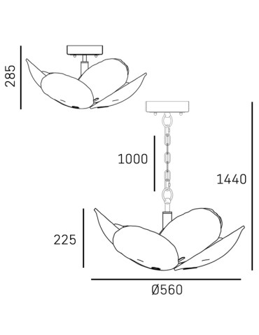 CosmoLight WELLINGTON pendant lamp P06333BR Brass  - product 2