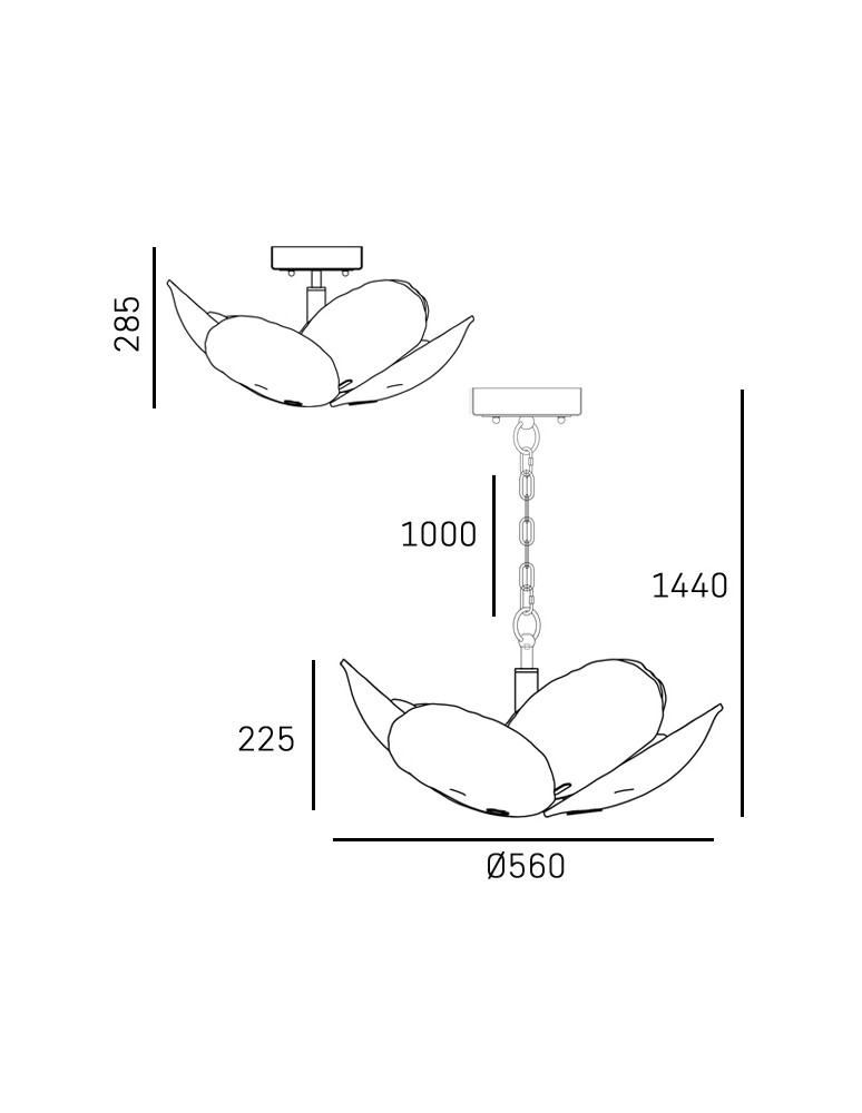 Brass chandeliers - CosmoLight WELLINGTON pendant lamp P06333BR Brass  - product kolory-swiatla.pl 2