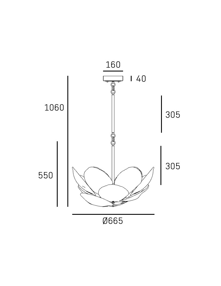 Brass chandeliers - CosmoLight WELLINGTON pendant lamp P12340BR Brass  - product kolory-swiatla.pl 2