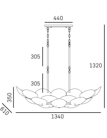 CosmoLight WELLINGTON pendant lamp P26364BR Brass  - product 2