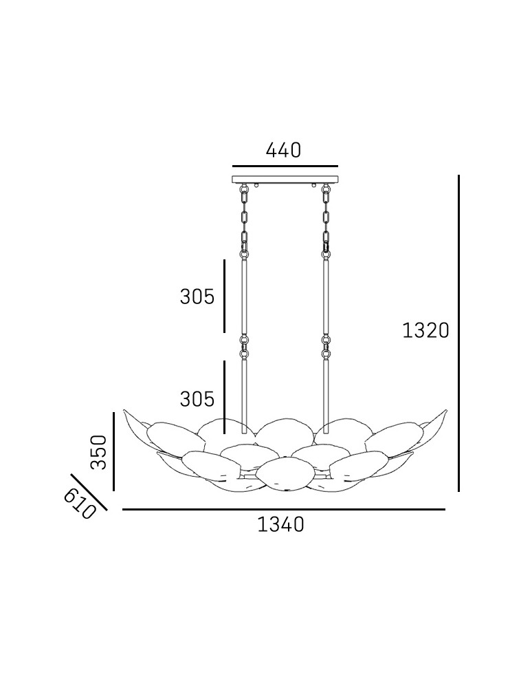 Brass chandeliers - CosmoLight WELLINGTON pendant lamp P26364BR Brass  - product kolory-swiatla.pl 2