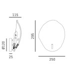 Wall lamps in brass - CosmoLight Wall lamp WELLINGTON W01371BR Brass  - product 2