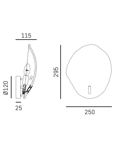 CosmoLight Wall lamp WELLINGTON W01371BR Brass  - product 2
