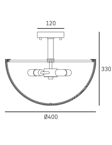 CosmoLight Plafon DRAYTON C03395BR - produkt 2