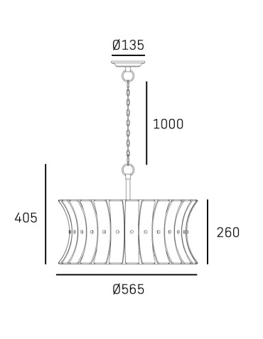 CosmoLight LANCASTER pendant lamp P04456BR Brass  - product 2