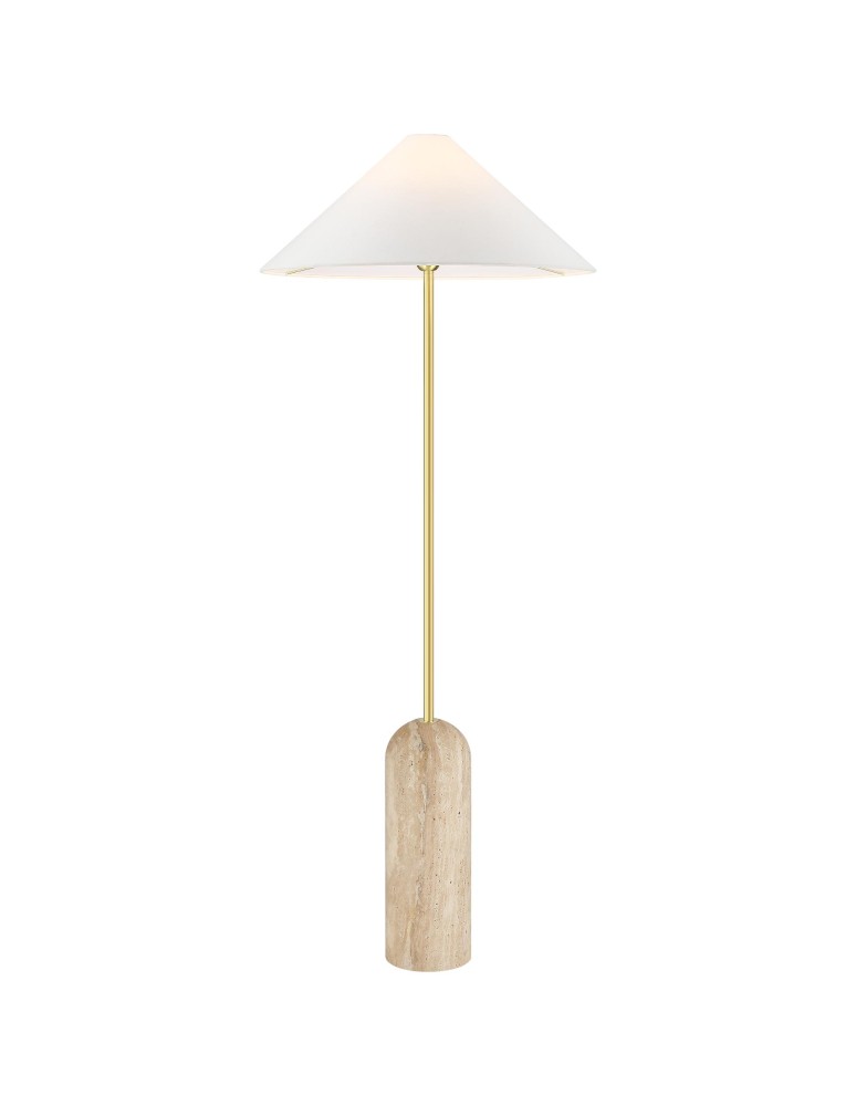 Floor lamps in brass - CosmoLight LOXLEY standing lamp F01463BR-WH Brass  - product kolory-swiatla.pl 1
