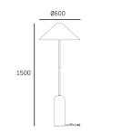 Floor lamps in brass - CosmoLight LOXLEY standing lamp F01463BR-WH Brass  - product 3