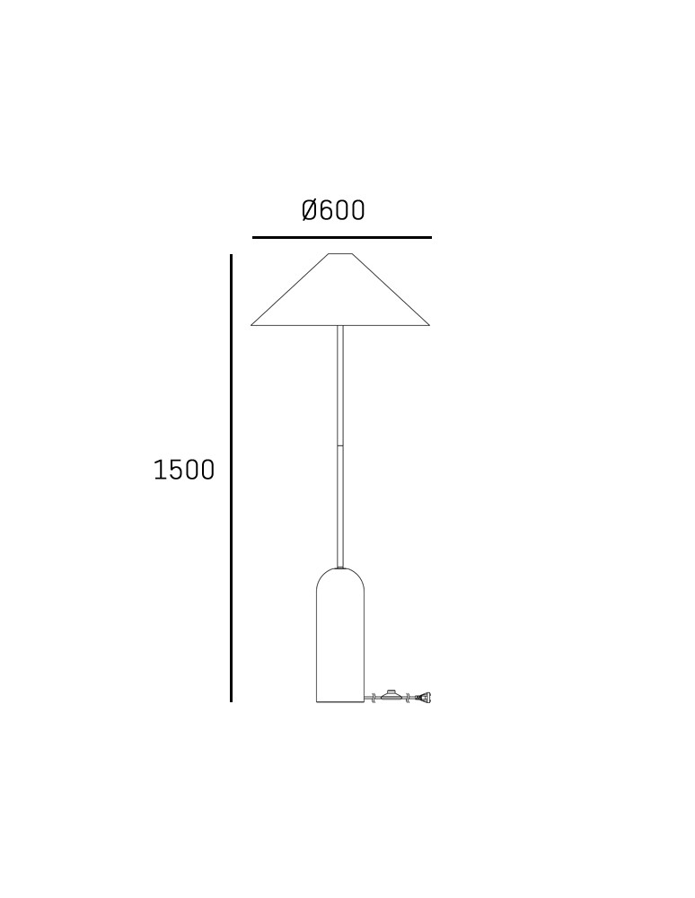 Floor lamps in brass - CosmoLight LOXLEY standing lamp F01463BR-WH Brass  - product kolory-swiatla.pl 3