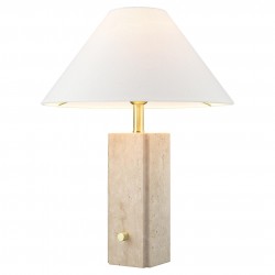 CosmoLight Lampa stołowa ORLEANS T01470BR-WH Mosiądz
