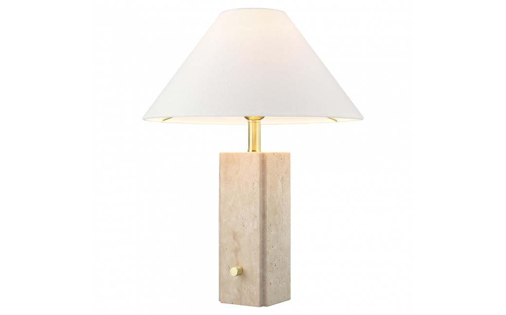 CosmoLight Lampa stołowa ORLEANS T01470BR-WH Mosiądz 