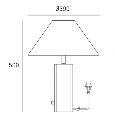 CosmoLight Lampa stołowa ORLEANS T01470BR-WH