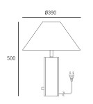 Classic table lamps - CosmoLight ORLEANS Table Lamp T01487BR-WH Brass  - product 3