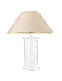 CosmoLight MONROE Table Lamp T01869BR-WH White, Brass 