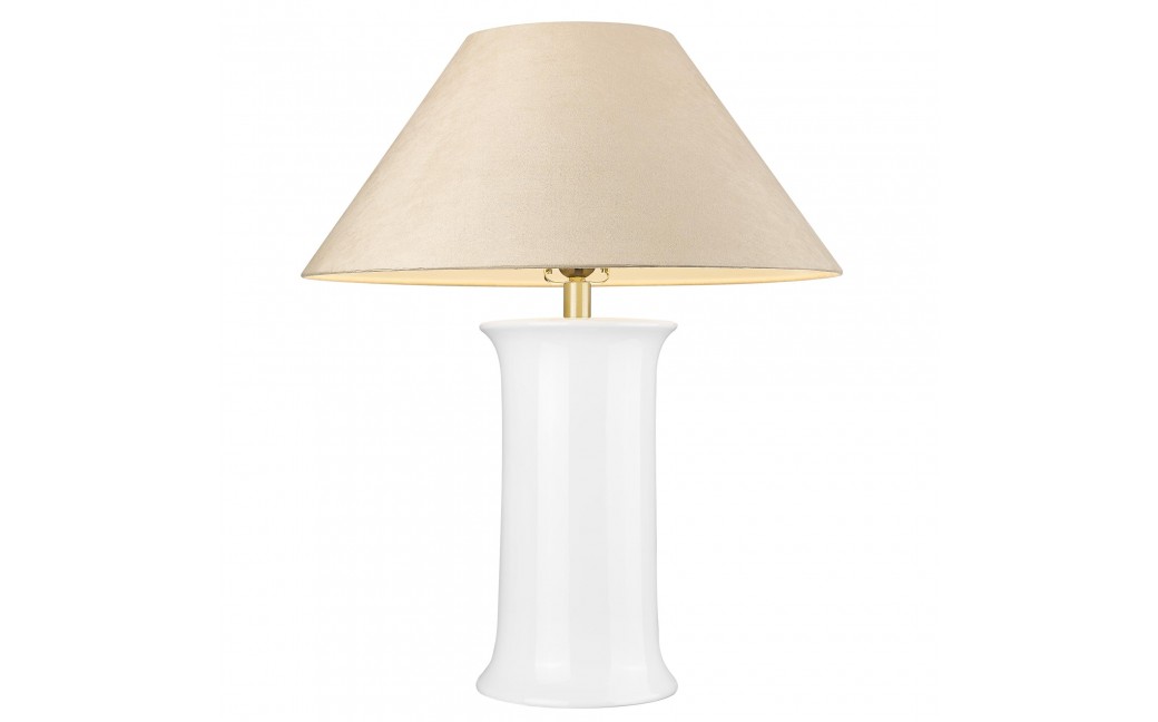 CosmoLight Lampa stołowa MONROE T01869BR-WH Biały, Mosiądz 