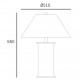 CosmoLight Lampa stołowa MONROE T01869BR-WH