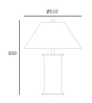 Classic table lamps - CosmoLight MONROE Table Lamp T01869BR-WH White, Brass  - product 2