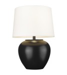 Classic table lamps - CosmoLight ROSETTE table lamp T01876BK-WH Black.  - product 1