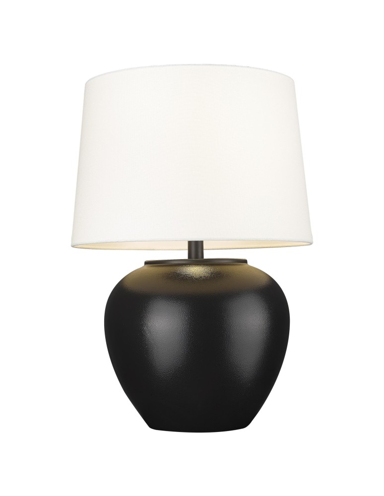 Classic table lamps - CosmoLight ROSETTE table lamp T01876BK-WH Black.  - product kolory-swiatla.pl 1