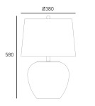 Classic table lamps - CosmoLight ROSETTE table lamp T01876BK-WH Black.  - product 2