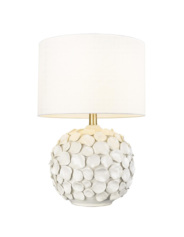 Classic table lamps - CosmoLight KOTOR Table Lamp T01030BR-WH White, Brass  - product kolory-swiatla.pl 1