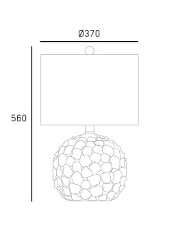 CosmoLight Lampa stołowa KOTOR T01030BR-WH - produkt 2