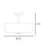 Classic ceiling lamps - CosmoLight Plafond ASPEN C03347CH Silver.  - product 2