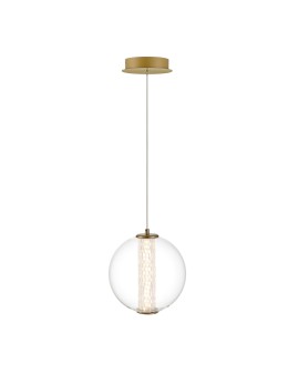 Quintiesse Atomo pendant lamp - 1 light source - Brushed gold Elstead Lighting QN-ATOMO-1P-BG - product 2