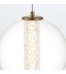 Pendant lamps spheres - Quintiesse Atomo pendant lamp - 1 light source - Brushed gold Elstead Lighting QN-ATOMO-1P-BG - product 3