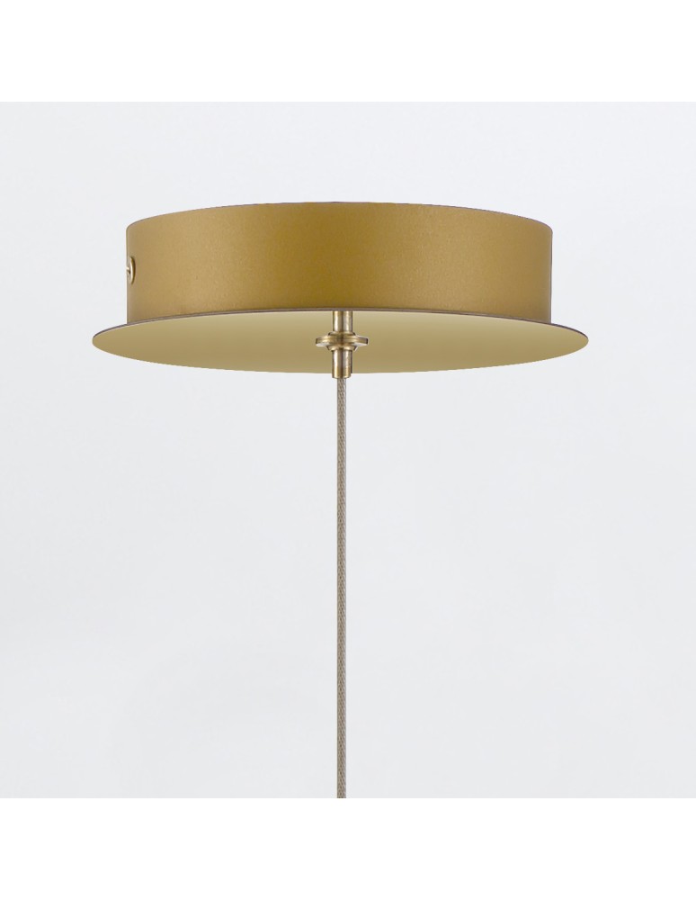 Pendant lamps spheres - Quintiesse Atomo pendant lamp - 1 light source - Brushed gold Elstead Lighting QN-ATOMO-1P-BG - product kolory-swiatla.pl 4