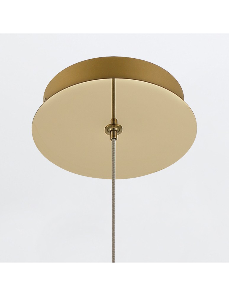 Pendant lamps spheres - Quintiesse Atomo pendant lamp - 1 light source - Brushed gold Elstead Lighting QN-ATOMO-1P-BG - product kolory-swiatla.pl 6