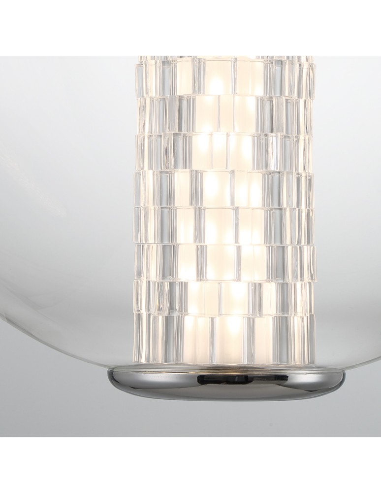 Pendant lamps spheres - Quintiesse Atomo pendant lamp - 1 light source - Polished chrome Elstead Lighting QN-ATOMO-1P-PC - product kolory-swiatla.pl 4