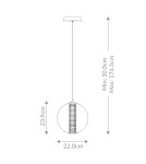 Quintiesse Lampa wisząca Atomo - 1 źródło światła - Polerowany chrom QN-ATOMO-1P-PC