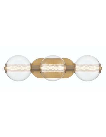 Quintiesse Atomo wall lamp - 3 light sources - Brushed gold IP44 Elstead Lighting QN-ATOMO-3W-BG