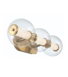 Bathroom wall lamps - Quintiesse Atomo wall lamp - 3 light sources - Brushed gold IP44 Elstead Lighting QN-ATOMO-3W-BG - product 3