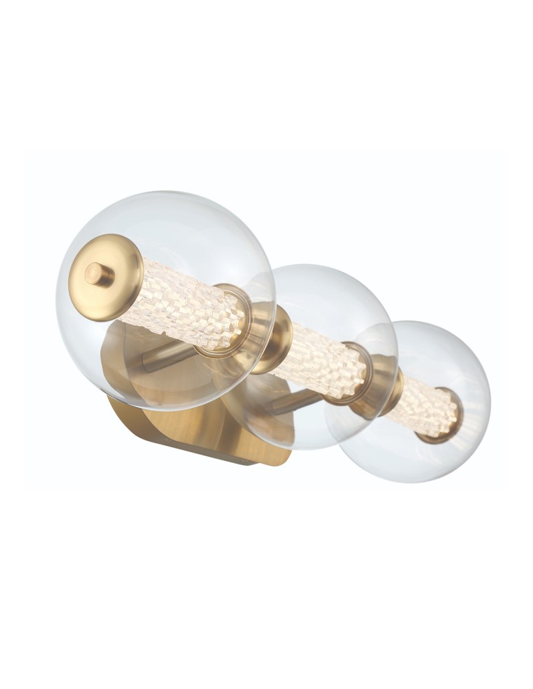 Bathroom wall lamps - Quintiesse Atomo wall lamp - 3 light sources - Brushed gold IP44 Elstead Lighting QN-ATOMO-3W-BG - product kolory-swiatla.pl 3