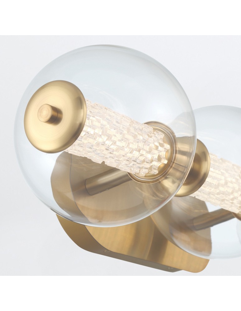 Bathroom wall lamps - Quintiesse Atomo wall lamp - 3 light sources - Brushed gold IP44 Elstead Lighting QN-ATOMO-3W-BG - product kolory-swiatla.pl 4