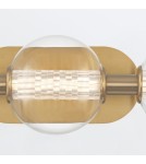 Bathroom wall lamps - Quintiesse Atomo wall lamp - 3 light sources - Brushed gold IP44 Elstead Lighting QN-ATOMO-3W-BG - product 5