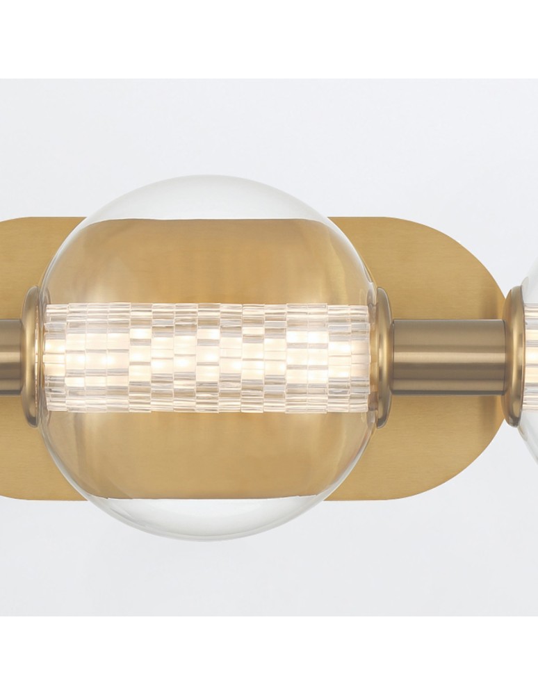 Quintiesse Kinkiet Atomo - 3 źródła światła - Szczotkowane złoto QN-ATOMO-3W-BG