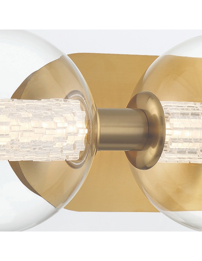 Quintiesse Kinkiet Atomo - 3 źródła światła - Szczotkowane złoto QN-ATOMO-3W-BG