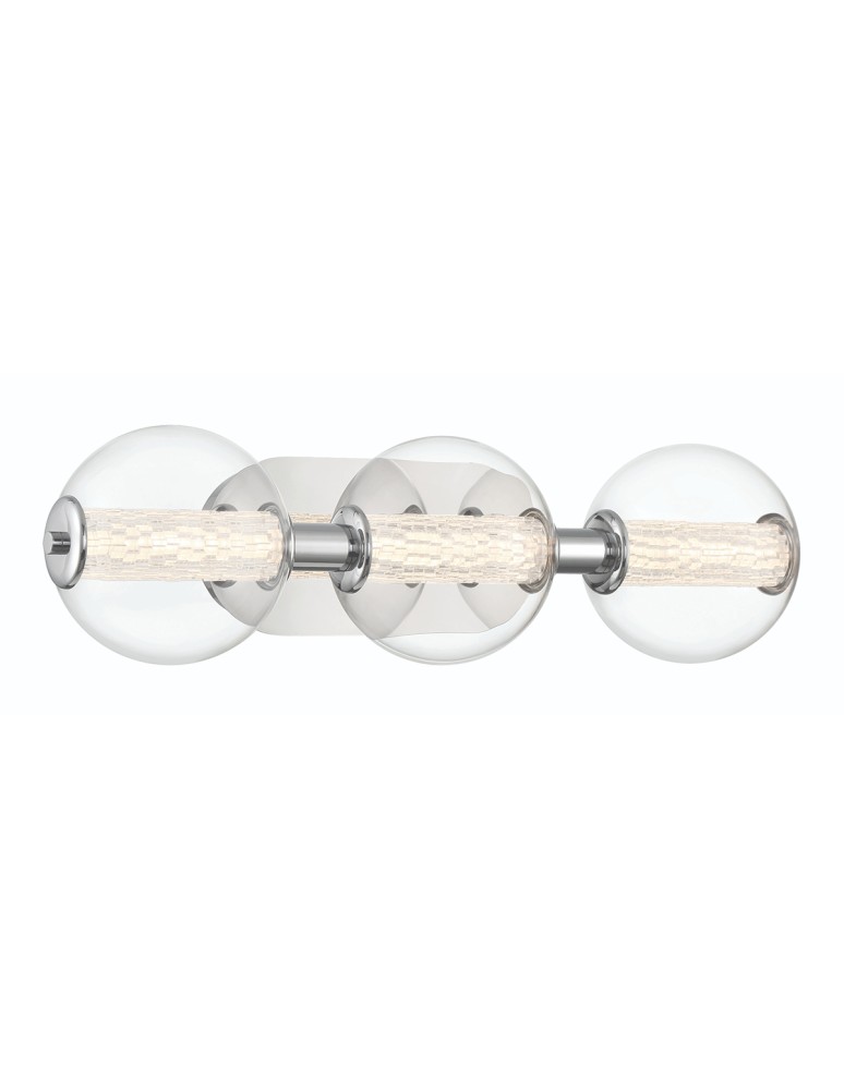 Bathroom wall lamps - Quintiesse Atomo wall lamp - 3 light sources - Polished chrome IP44 Elstead Lighting QN-ATOMO-3W-PC - product kolory-swiatla.pl 1