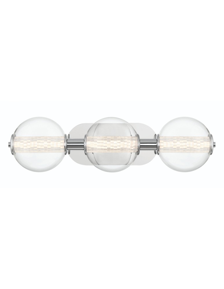 Bathroom wall lamps - Quintiesse Atomo wall lamp - 3 light sources - Polished chrome IP44 Elstead Lighting QN-ATOMO-3W-PC - product kolory-swiatla.pl 2