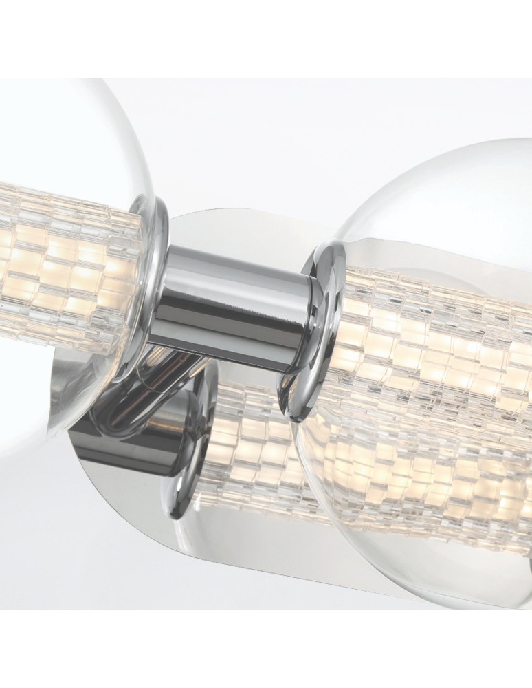 Bathroom wall lamps - Quintiesse Atomo wall lamp - 3 light sources - Polished chrome IP44 Elstead Lighting QN-ATOMO-3W-PC - product kolory-swiatla.pl 3