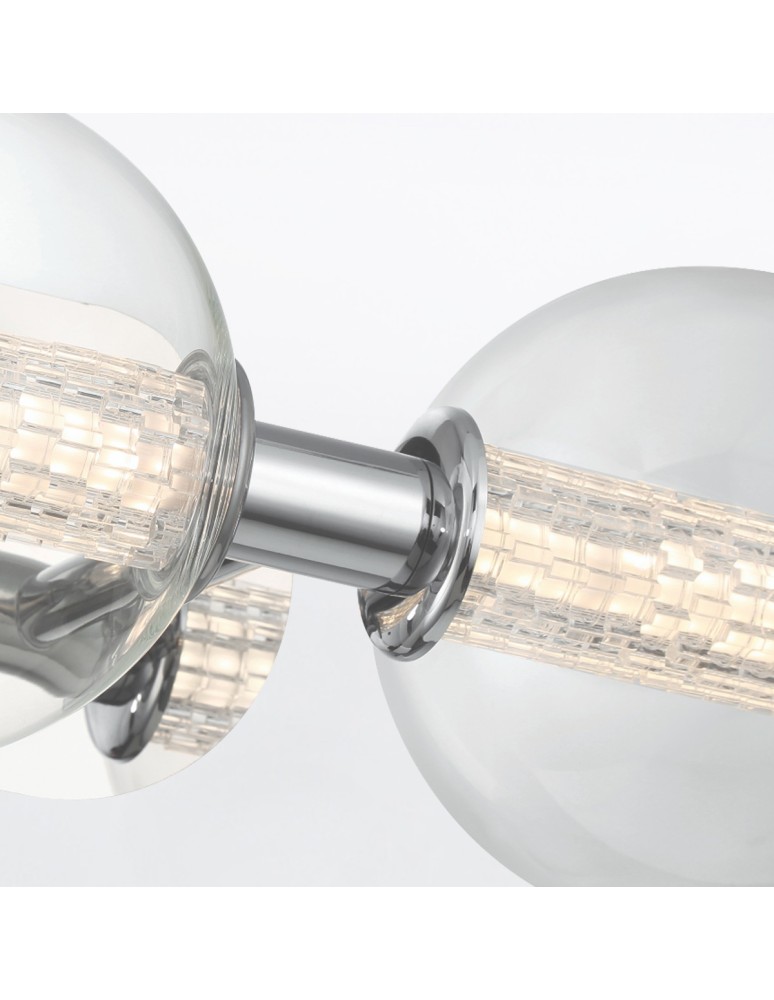 Bathroom wall lamps - Quintiesse Atomo wall lamp - 3 light sources - Polished chrome IP44 Elstead Lighting QN-ATOMO-3W-PC - product kolory-swiatla.pl 4