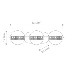 Quintiesse Kinkiet Atomo - 3 źródła światła - Polerowany chrom QN-ATOMO-3W-PC