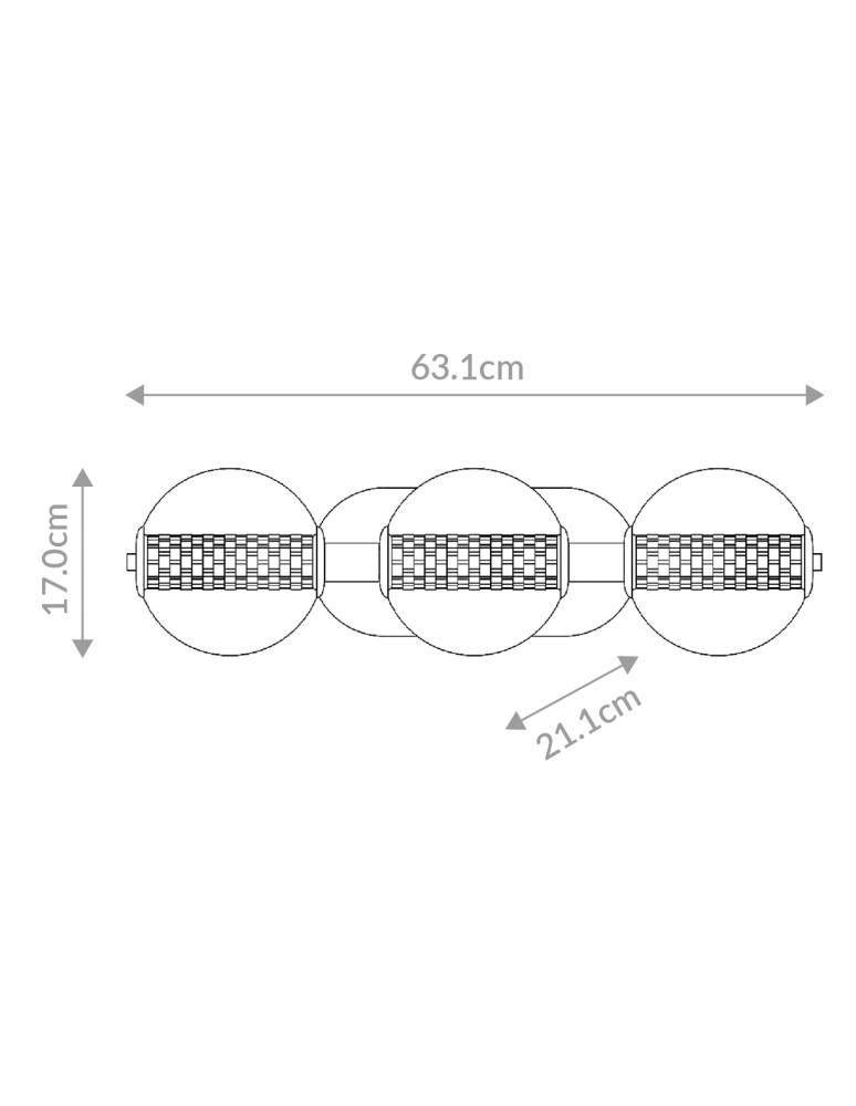 Quintiesse Kinkiet Atomo - 3 źródła światła - Polerowany chrom QN-ATOMO-3W-PC