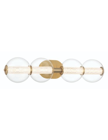 Quintiesse Atomo wall lamp - 4 light sources - Brushed gold IP44 Elstead Lighting QN-ATOMO-4W-BG